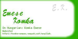 emese komka business card